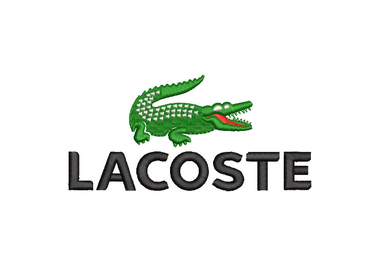 Lacoste Logo con Letra Diseños de Bordado