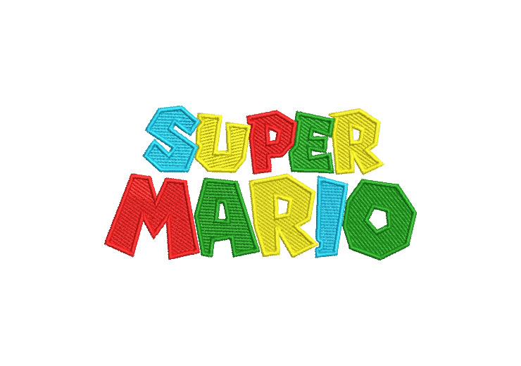 Letra Colores Super Mario Bros Diseños de Bordado