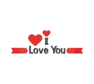 Letra I Love You Diseños de Bordado