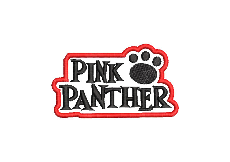 Letra Pink Panther Diseños de Bordado