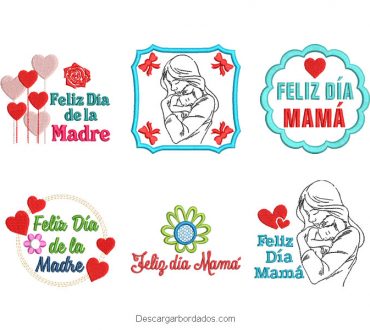 Letras y Diseños Bordados para el Día de la Madre