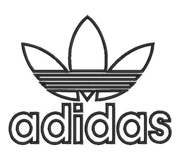 Logo Adidas con Letra Silueta Diseños de Bordado