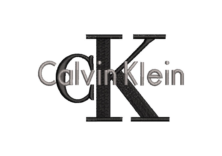 Logo Calvin Klein con Letra Diseños de Bordado