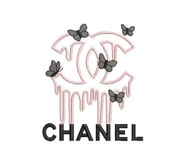 Logo Chanel Mariposa Diseños de Bordado