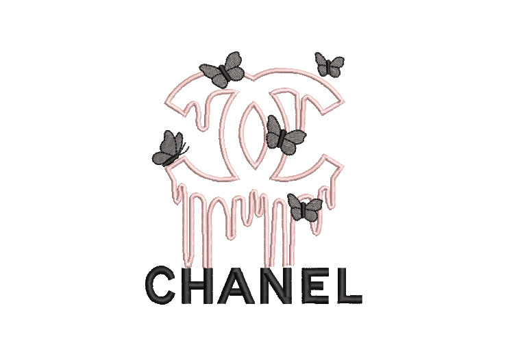 Logo Chanel Mariposa Diseños de Bordado