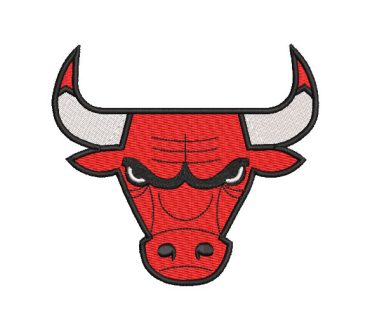 Logo Chicago Bulls NBA Diseños de Bordado