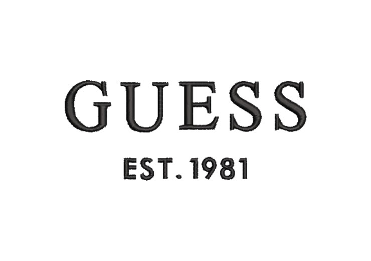 Logo Guess est 1981 Diseños de Bordado
