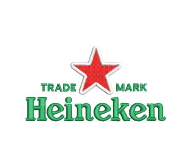 Logo Heineken con Estrella Roja Diseños de Bordado