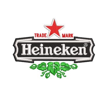 Logo Heineken con Letra Diseños de Bordado
