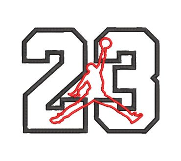 Logo Jordan 23 Aplique Diseños de Bordado