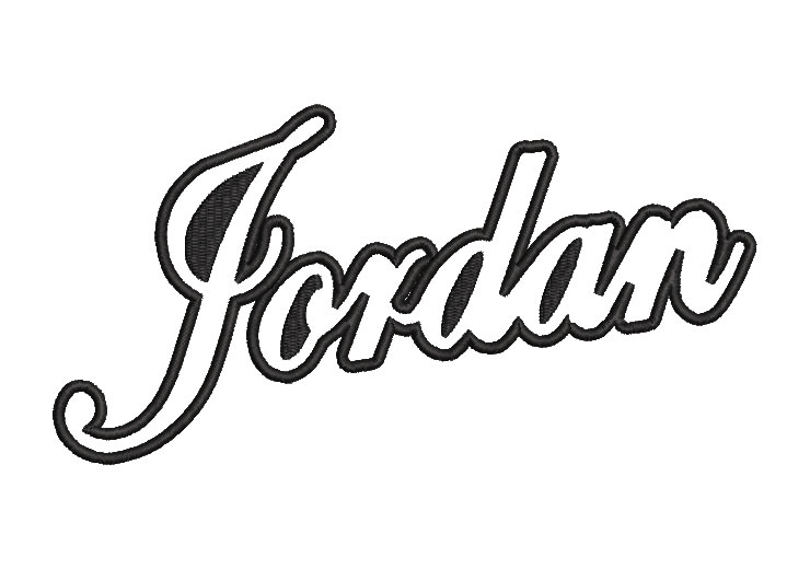 Logo Letra Jordan con Aplique Diseños de Bordado