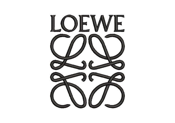 Logo Loewe con Letra Diseños de Bordado