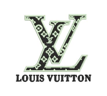 Logo Louis Vuitton con Letra Diseños de Bordado