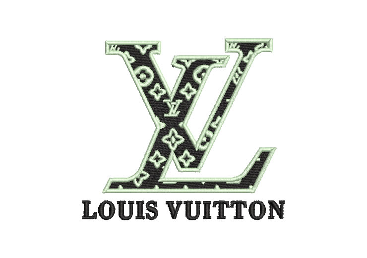 Logo Louis Vuitton con Letra Diseños de Bordado
