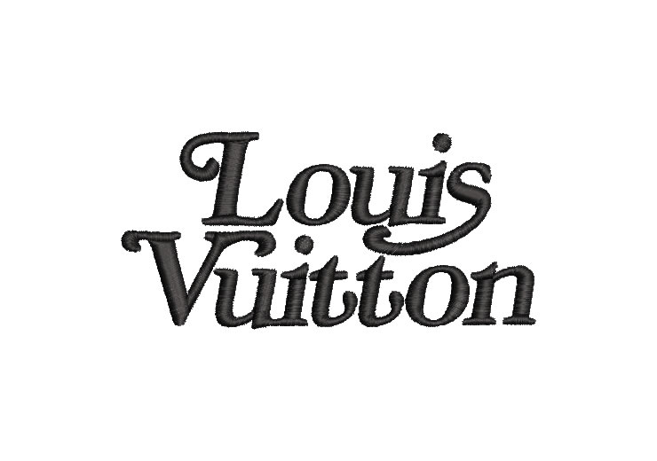 Logo Louis Vuitton con letra Diseños de Bordado