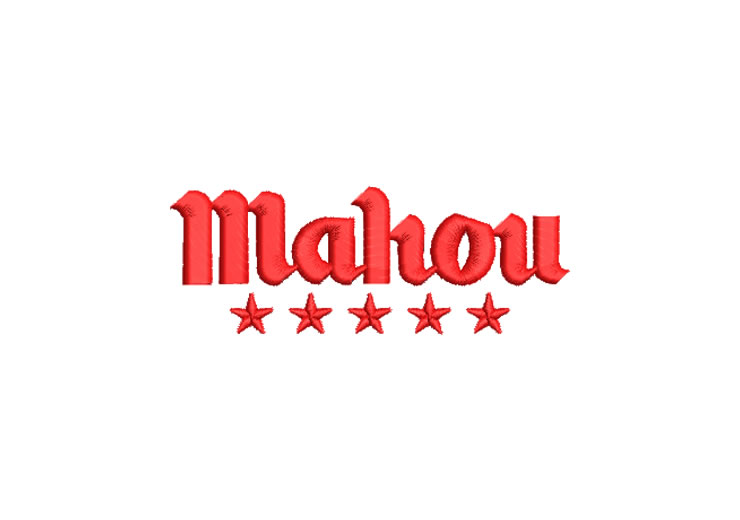 Logo Mahou con Estrellas Diseños de Bordado