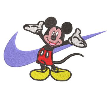 Logo Nike Mickey Mouse Diseños de Bordado