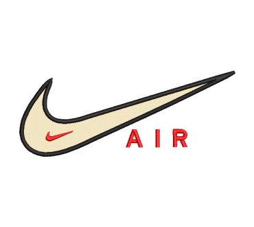 Logo Nike con Aplique Diseños de Bordado