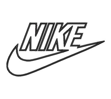 Logo Nike con Letra Silueta Diseños de Bordado
