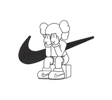 Logo Nike con Niña Diseños de Bordado