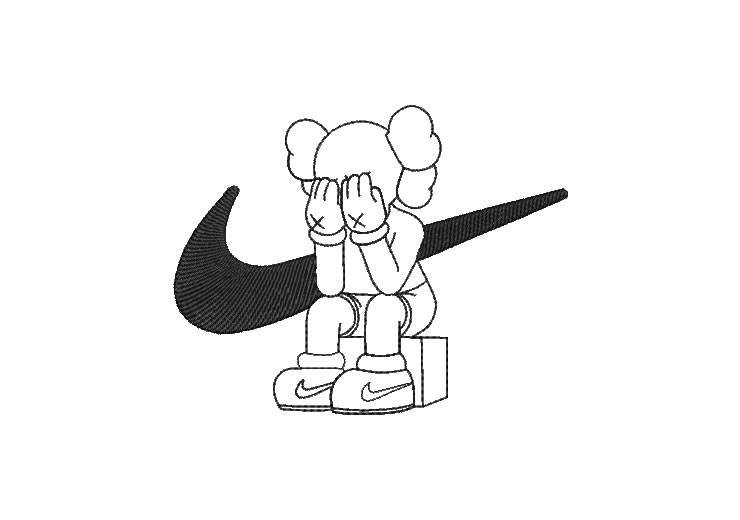 Logo Nike con Niña Diseños de Bordado