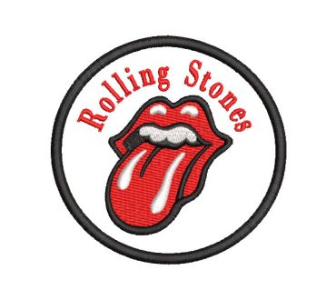 Logo Rolling Stones Parche Diseños de Bordado