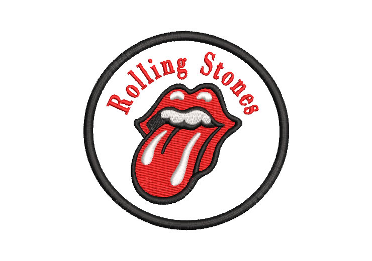 Logo Rolling Stones Parche Diseños de Bordado
