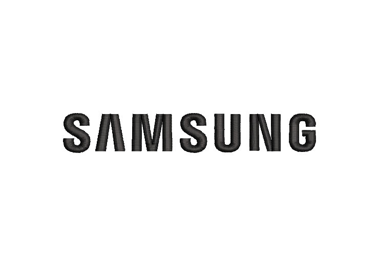 Logo Samsung letra Diseños de Bordado
