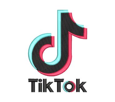 Logo TikTok con Letra Diseños de Bordado