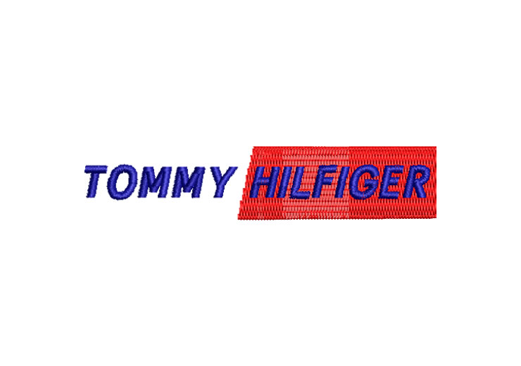 Logo Tommy Hilfiher Bandera Diseños de Bordado