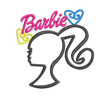 Logo de Barbie con Rostro Diseños de Bordado