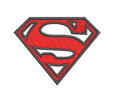 Logo de superman con aplicación para bordar