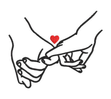 Manos Haciendo una Promesa de Amor Diseños de Bordado