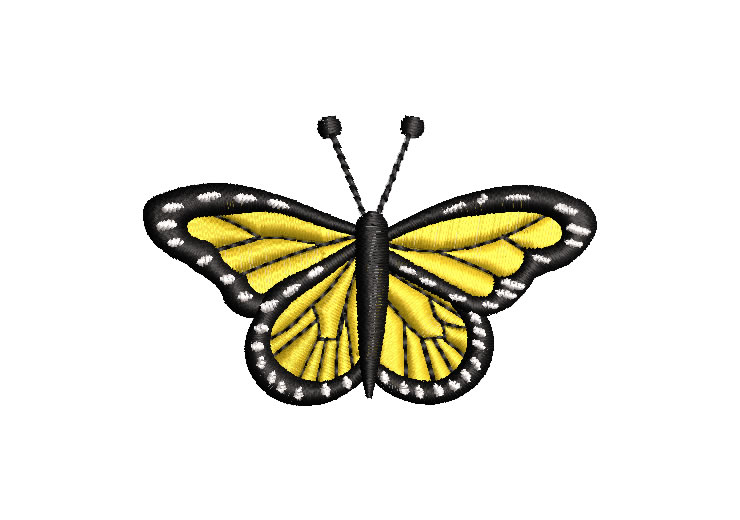 Mariposa Amarilla Diseños de Bordado
