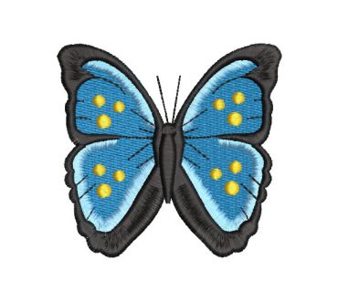 Mariposa Azul Diseños de Bordado