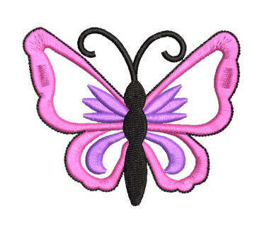 Mariposa Rosada Diseños de Bordado