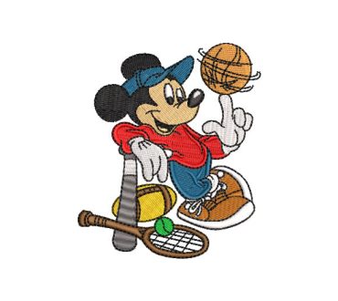 Mickey Mouse Jugando Varios Deportes Disenos de Bordado