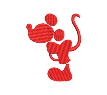 Mickey Mouse Rojo Diseños de Bordado