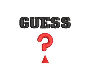 Mni Logo Guess con Letra Diseños de Bordado