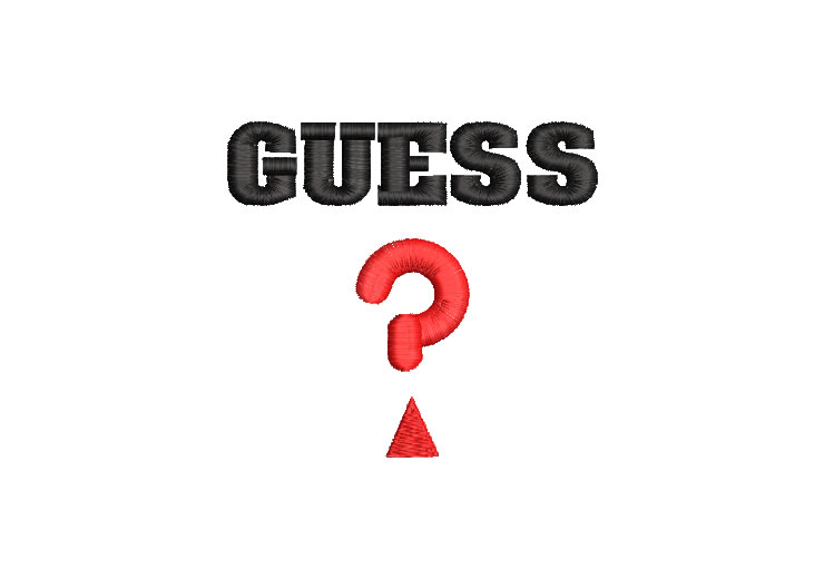 Mni Logo Guess con Letra Diseños de Bordado