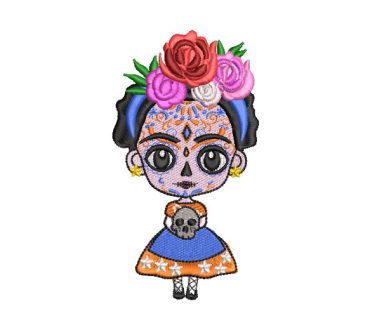 Muñeca Mexicana Frida Kahlo Animada Diseños de Bordado