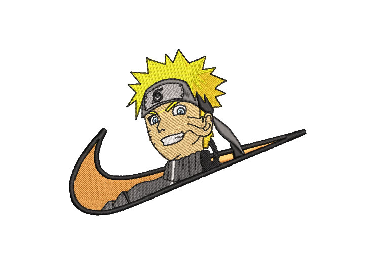 Naruto Nike Diseños de Bordado