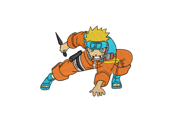 Naruto en Ataque Diseños de Bordado