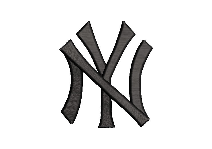 New York Yankees Logo para Gorra 3D Diseños de Bordado