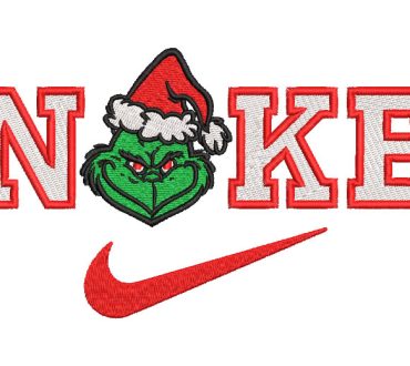 Nike Grinch Navidad Diseños de Bordado
