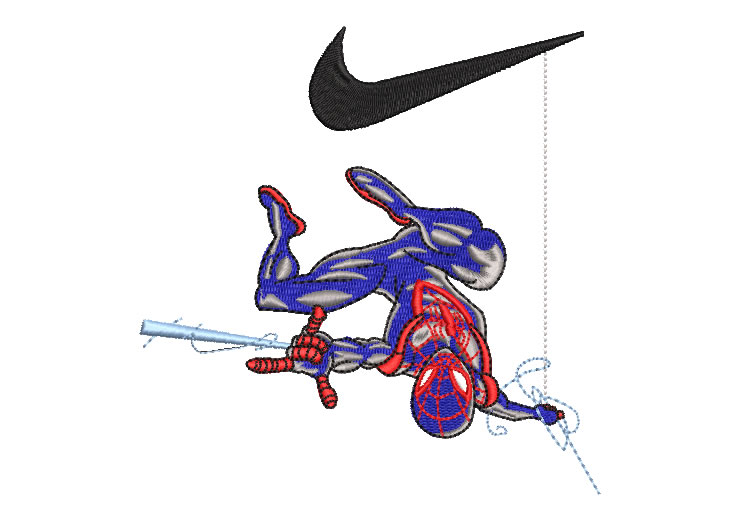 Nike Spiderman Hombre Araña Logo Diseños de Bordado