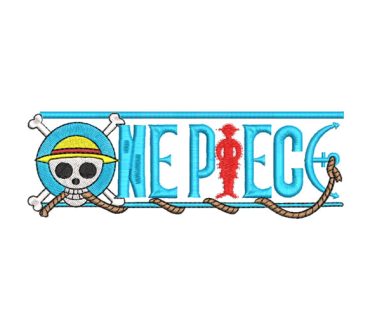 One piece Letras Diseños de Bordado