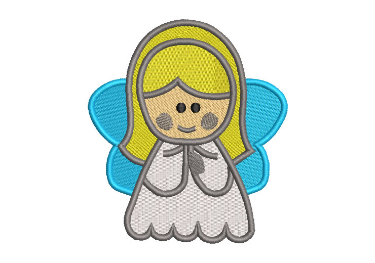 Princesa Angel con Alas Diseños de Bordado