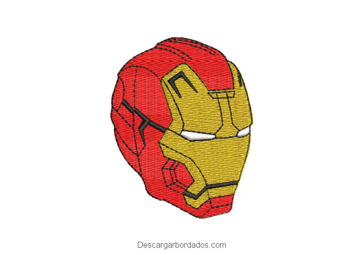 Rostro Iron Man Diseño de Bordado
