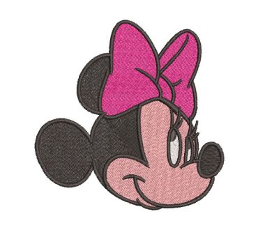 Rostro Minnie Mouse Diseños de Bordado